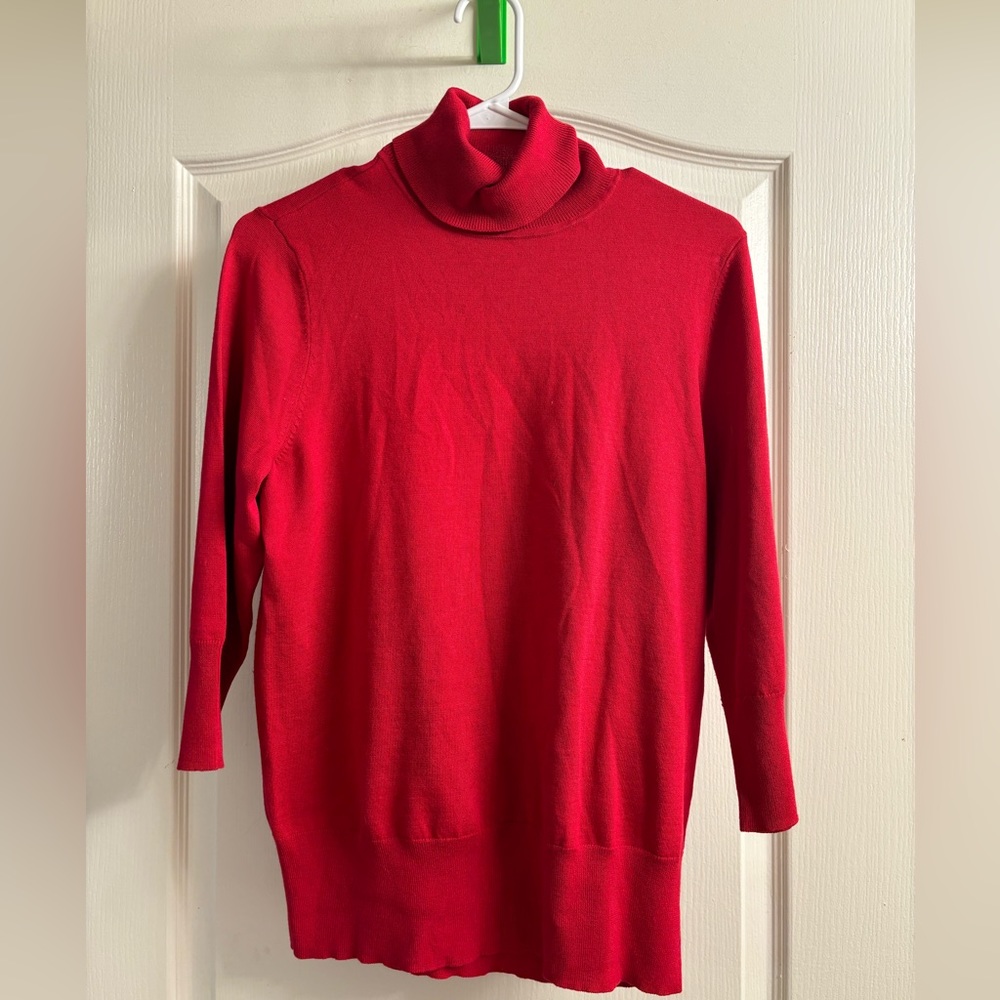 Chico’s Red Turtleneck